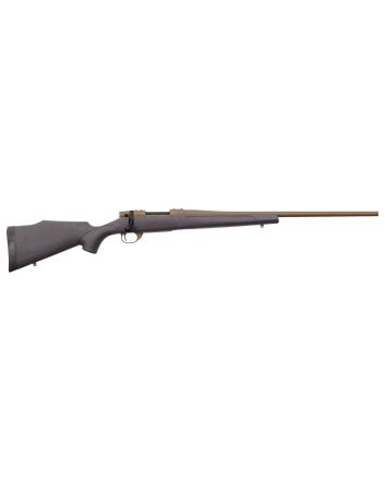Weatherby VWB256RR4T Vanguard Weatherguard Bronze 25-06 Rem 5+1 24" Barrel/Rec. w/Burnt Bronze Cerakote Finish, Bronze Webbed Black Fixed Monte Carlo Synthetic Stock