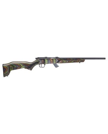 Savage Arms 26736 Mark II Minimalist Full Size 22 LR 10+1 18" Matte Black Threaded Barrel, Matte Black Drilled &amp; Tapped Carbon Steel Receiver, Green Boyd's Minimalist Laminate Stock, Right Hand