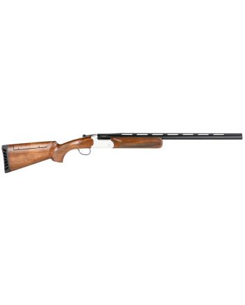 Stevens 23224 555 Compact Trap 12 Gauge 3" 1rd 26" Black Semi-Gloss Vent Rib Barrel, Silver Oiled Turkish Walnut Fixed Adjustable Comb Stock Ambidextrous Hand