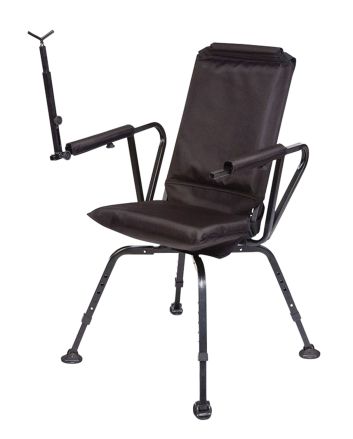 BenchMaster BMSSSC Sniper Seat 360 Shooting Chair Black Steel Legs w/Foam Back