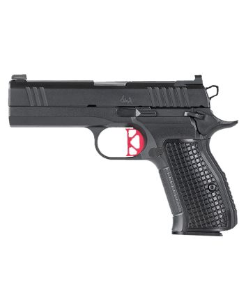 Dan Wesson 92102 DWX Compact Compact Frame 9mm Luger 15+1 4" Match Grade Barrel, Black Serrated Steel Slide, Steel Frame w/Beavertail, Aluminum Grip, Ambidextrous
