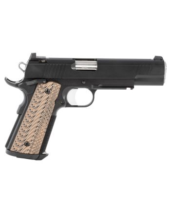 Dan Wesson 01814 Specialist10mm Auto 8+1 5" Stainless Steel Barrel, Black Duty Serrated Steel Slide, Frame w/Beavertail &amp; Picatinny Rail, Black/Brown G10 Grip, Ambidextrous