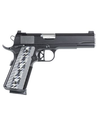 Dan Wesson 01823 Valor45 ACP 8+1 5" Stainless Steel Barrel, Black Duty Serrated Stainless Steel Slide &amp; Frame w/Picatinny Rail &amp; Beavertail, Gray G10 Grip, Ambidextrous