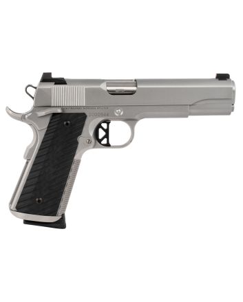 Dan Wesson 01824 Valor45 ACP 8+1 5" Stainless Steel Barrel, Bead Blasted Serrated Stainless Steel Slide &amp; Frame w/Beavertail &amp; Picatinny Rail, Black G10 Grip, Ambidextrous