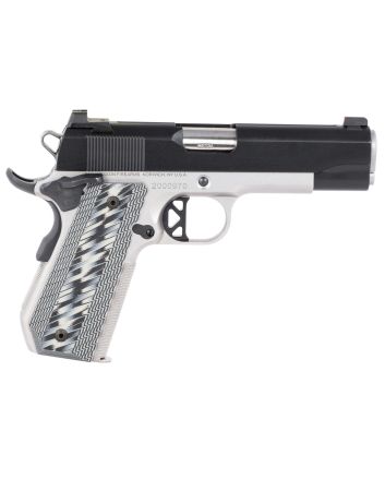 Dan Wesson 01825 V-Bob45 ACP 8+1 4.25" Stainless Match Grade Barrel, Blued Serrated Stainless Steel Slide, Stainless Steel Frame w/Beavertail, Black/Gray G10 Grip, Ambidextrous