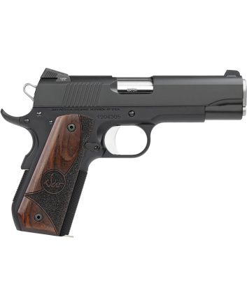 Dan Wesson 01838 Guardian38 Super 9+1 4.25" Stainless Steel Barrel, Black Duty Serrated Stainless Steel Slide, Black Aluminum Frame w/Beavertail, Wood Grip, Ambidextrous