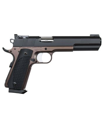 Dan Wesson 01841 Bruin10mm Auto 8+1 6.03" Stainless Steel Barrel, Black Duty Serrated Stainless Steel Slide, Bronze Stainless Steel Frame w/Beavertail, Brown G10 Grip, Ambidextrous