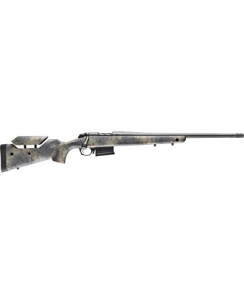 Bergara Rifles B14S652 B-14 Wilderness Terrain 6.5 Creedmoor 5+1 24" Threaded, Sniper Gray Cerakote Barrel/Rec, Adj. Cheek Piece SoftTouch Woodland Camo Stock with Mini-Chassis, Omni Muzzle Brake
