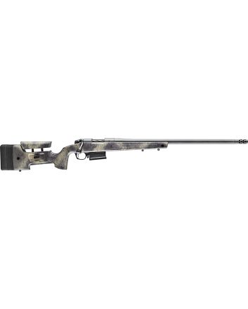 Bergara Rifles B14S382 B-14 Wilderness HMR 6.5 Creedmoor 5+1 24" Threaded, Sniper Gray Cerakote Barrel/Rec, Adj. SoftTouch Woodland Camo Stock with Mini-Chassis, Omni Muzzle Brake