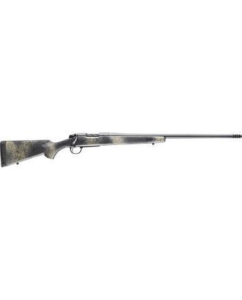 Bergara Rifles B14SM519 B-14 Wilderness Ridge 6.5 PRC 2+1 24" Threaded, Sniper Gray Cerakote Barrel/Rec, SoftTouch Woodland Camo Synthetic Stock, Omni Muzzle Brake