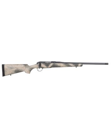 Bergara Rifles BPR33308 Premier Highlander 308 Win 4+1 20" Sniper Gray Cerakote Fluted Barrel, Sniper Gray Cerakote Stainless Steel Receiver, Woodland Camo Grayboe Stock