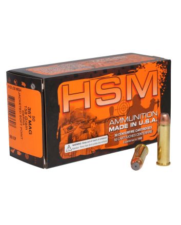 HSM 35722N Pro Pistol357 Mag 158 gr Jacketed Soft Point 50 Per Box/ 10 Case