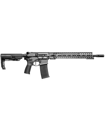 Patriot Ordnance Factory 01645 Minuteman Direct Impingement 5.56x45mm 30+1 16.50" Nitride Treated Threaded Barrel, Tungsten Cerakote Receiver, Synthetic 6 Position MFT Minimalist Stock