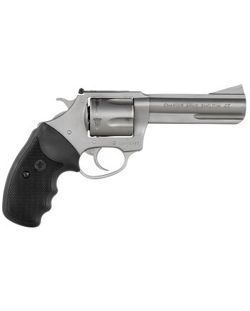Charter Arms 74442 Bulldog Target Large 44 Special, 5 Shot 4.20" Matte Stainless Steel Barrel, Cylinder &amp; Frame w/Black Finger Grooved Rubber Grip