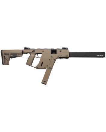 Kriss USA KV45CFD20 Vector CRB G2 45 ACP 30+1 16" Black Nitride Threaded Barrel, Flat Dark Earth Picatinny Rail Aluminum Receiver, FDE Synthetic 6 Position Stock &amp; Polymer Grip
