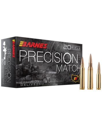 Barnes Bullets 30831 Precision Match6.5Grendel 120gr Open Tip Match Boat Tail 20 Per Box/10 Case