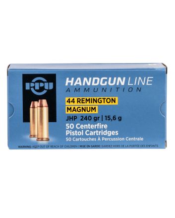 PPU PPH44MH Handgun44RemMag 240gr Jacketed Hollow Point 50 Per Box/10 Case