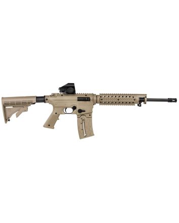 Mossberg 37240 715 Tactical Full Size 22 LR 25+1 16.25" Matte Blued, Matte Blued Stainless Steel Receiver, Flat Dark Earth Adjustable Synthetic Stock, Right Hand