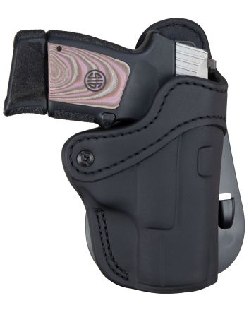 1791 Gunleather ORPDH21SBLR BH2.1 Optic Ready OWB Size 2.1 Stealth Black Leather Paddle Compatible w/Glock 17/S&amp;W M&amp;P Shield/Springfield XD Right Hand