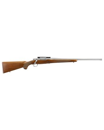 Ruger 57125 Hawkeye Hunter Full Size 204 Ruger 5+1 24" Satin Stainless Steel Threaded Barrel, Picatinny Rail Steel Receiver, Fixed American Walnut w/Pistol Grip Stock