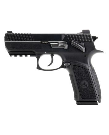 IWI US J941PSL9II Jericho 941 Enhanced 9mm Luger Caliber with 3.80" Barrel, 16+1 Capacity, Overall Black Finish, Picatinny Rail Frame, Serrated Steel Slide &amp; Polymer Grip