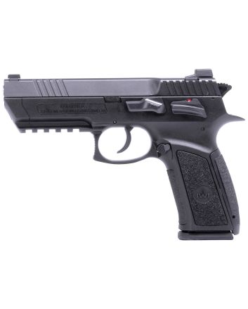 IWI US J941PL910II Jericho 941 Enhanced 9mm Luger Caliber with 4.40" Barrel, 10+1 Capacity, Overall Black Finish, Picatinny RailFrame, Serrated Steel Slide &amp; Polymer Grip