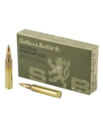 Sellier &amp; Bellot SB556A Rifle5.56x45mmNATO 55gr Full Metal Jacket 20 Per Box/50 Case