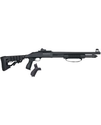 Mossberg 50696 590 Tactical SPX 12 Gauge 3" 6+1 18.50" Cylinder Bore Barrel Matte Blued Rec Black FLEX 6 Position Stock Includes FLEX Pistol Grip &amp; FO, Ghost Ring Sights