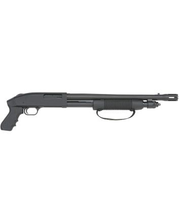 Mossberg 50697 590 Cruiser 12 Gauge Pump 3" 6+1 18.50" Matte Blued Stand-Off Breacher Barrel, Matte Blued Stainless Steel Receiver, Black Pistol Grip