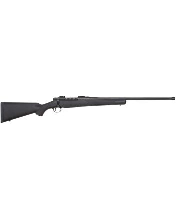 Mossberg 28118 PatriotFull Size 300 Win Mag 3+1 24" Matte Blued Fluted Threaded Barrel, Drilled &amp; Tapped Matte Blued Stainless Steel Receiver, Black Fixed Synthetic Stock, Right Hand