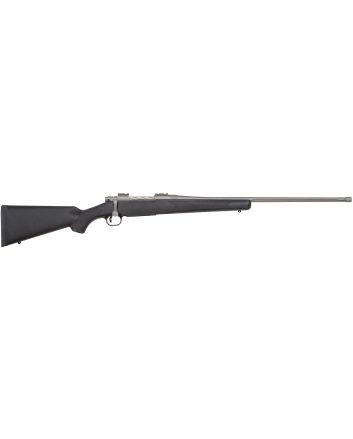 Mossberg 28135 PatriotFull Size 300 Win Mag 3+1 24" Stainless Cerakote Fluted Barrel, Stainless Cerakote Receiver Drilled &amp; Tapped, Black Fixed Synthetic Stock, Right Hand