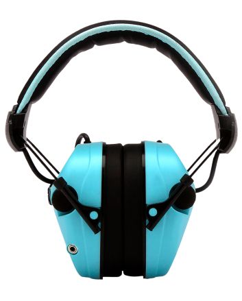 Pyramex VGPME26 Venture Gear Sentinel Muff Polymer 26 dB Over the Head Powder Blue/Black Adult 1 Pair