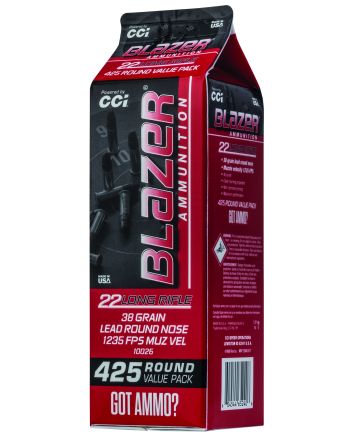 CCI 10026 Blazer Rimfire 22LR 38gr Lead Round Nose 425 Per Box/8 Case