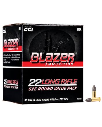 CCI 10022 Blazer Rimfire 22LR 38gr Lead Round Nose 525 Per Box/10 Case