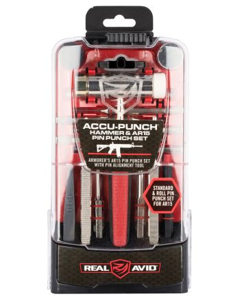 Real Avid AVHPSAR Accu-Punch Pin Punch Set Steel Rifle Firearm AR-15 Red Rubber Handle