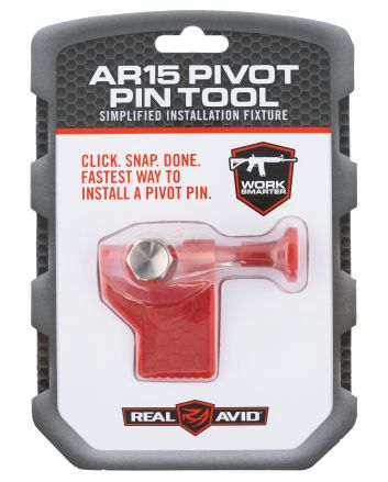 Real Avid AVAR15PPT Pivot Pin Tool Red Polymer Rifle for AR-15 Includes Detent Plunger, Large Pin, &amp; Install Tool