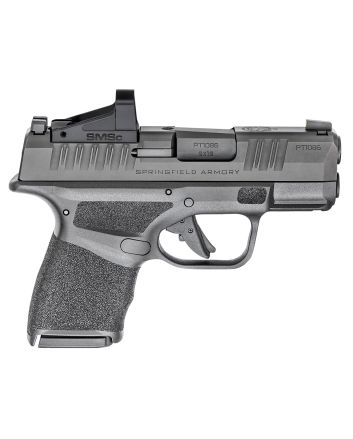 Springfield Armory HC9319BOSPSMSC Hellcat Micro-Compact OSP 9mm Luger 3" 11+1, 13+1 Black Black Melonite Steel Slide Adaptive Textured Black Polymer Grip Includes Shield SMSc