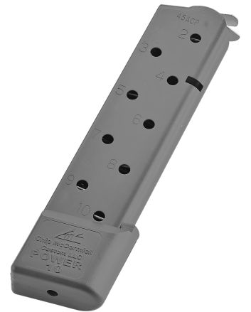 CMC Products 16150C Power Mag10rd 45 ACP Fits 1911 Government Black Stainless Steel