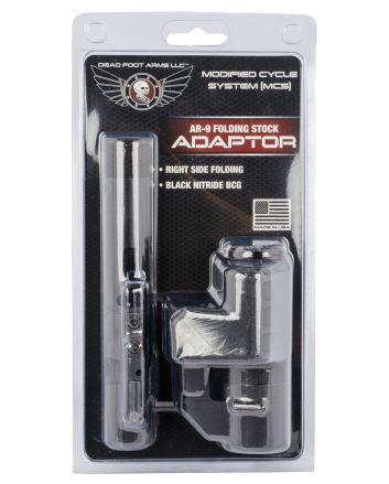Dead Foot DFAMCSRFS9MM2BN1 Modified Cycle System9mm Luger with Right Side Folding Stock Adaptor Black Nitride BCG