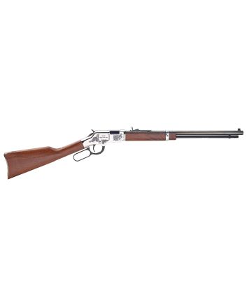 Henry H004SFD Golden Boy Fathers Day Full Size 22 Long/22 LR/22 Short, 16 LR/21 Short, 20" Blued Octagon Barrel Nickel-Plated Steel Receiver American Walnut Right Hand