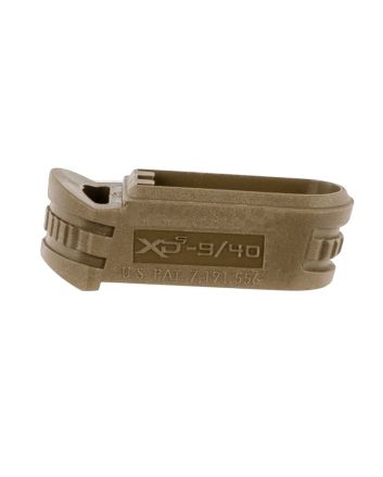 Springfield Armory XDS5902MFDE Backstrap Sleevemade of Polymer with Flat Dark Earth &amp; 1 Piece Design for 9mm Luger Springfield XD-S with #2 Backstrap &amp; 3"-4" Barrel