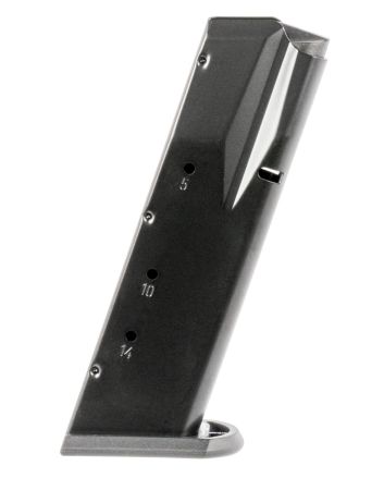 Mec-Gar MGWIT40LFAFC Standard14rd 40 S&amp;W Fits Tanfoglio Witness Large Frame Blued w/Anti-Friction Coating Carbon Steel