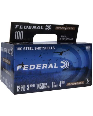 Federal WF1421004 Speed-Shok12Gauge 3" 1 1/4oz 4Shot 100 Per Box/2 Case