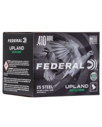 Federal USH4106 Upland Field &amp; Range 410Gauge 3" 3/8oz 6Shot 25 Per Box/10 Case
