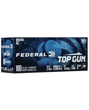 Federal TG121008 Top Gun12Gauge 2.75" 1 1/8oz 8Shot 100 Per Box/2 Case