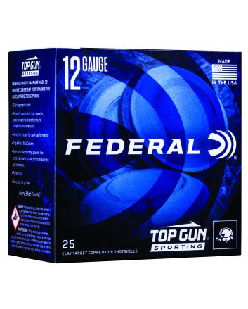 Federal TGSH128 Top Gun12Gauge 2.75" 1oz 8Shot 25 Per Box/10 Case