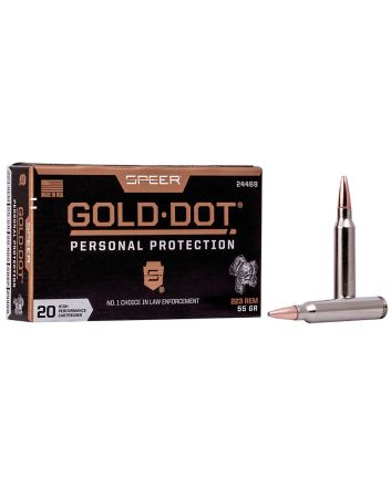 Speer 24468 Gold Dot Personal Protection 223Rem 55gr Soft Point 20 Per Box/10 Case