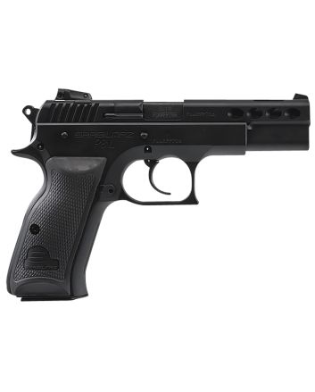 SAR USA P8LBL P8L9mm Luger 17+1 4.60" Black Ported Barrel, Black Steel Ported/Serrated Slide, Black Steel Frame w/Beavertail, Black Polymer Grip, Right Hand