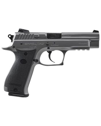 SAR USA K245ST10 K245 ACP Caliber with 4.70" Barrel, 10+1 Capacity, Overall Stainless Finish Steel, Picatinny Rail/Beavertail Frame, Serrated Slide &amp; Black Polymer Grip
