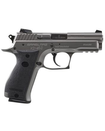 SAR USA K245CST K2Compact Frame 45 ACP 13+1 4.20" Black Steel Barrel, Black Serrated Slide, Black Steel Frame w/Beavertail &amp; Picatinny Rail, Black Polymer Grip, Right Hand